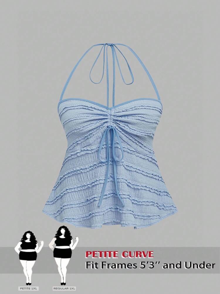 Plus Size Textured Camisole & Tank Top – Fashionable Summer Essential for Women
