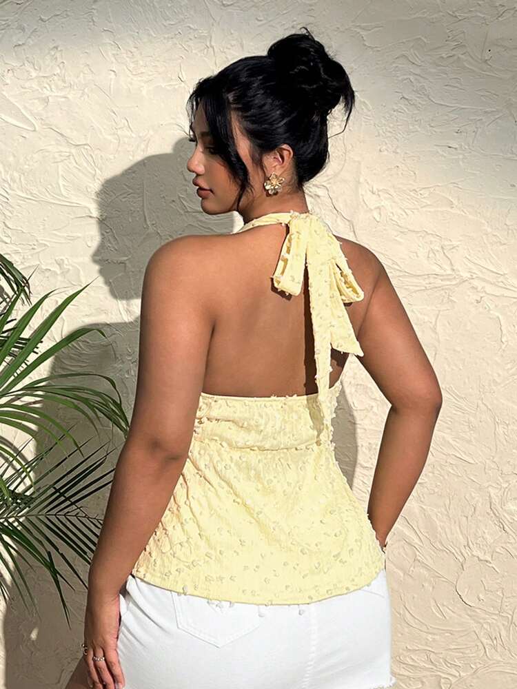 Plus Size Solid Color Spaghetti Strap Tank Top – Lightweight & Fashionable Summer Essential for Casual Wear and Vacation Outfits